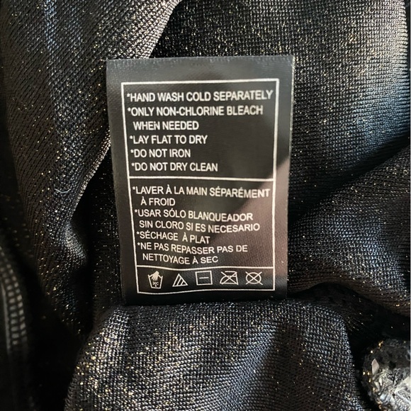 Steve Madden Metallic Knit Long Sleeve Gold Bodysuit NWT Size L - Picture 13 of 13